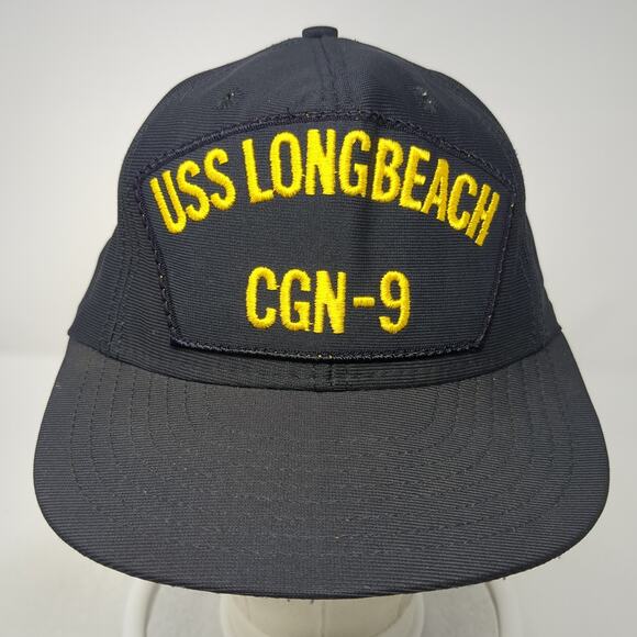 USS Long Beach CGN-9 Snapback Hat Blue One Size Adjustable Northstar - Picture 2 of 10
